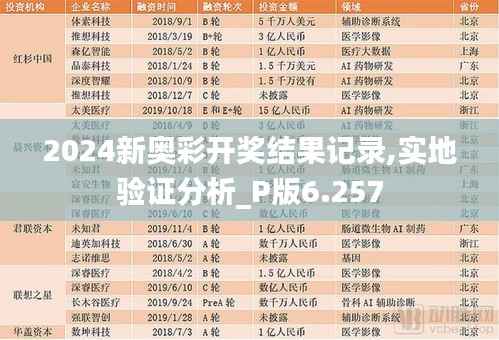 2024新奥彩开奖结果记录,实地验证分析_P版6.257
