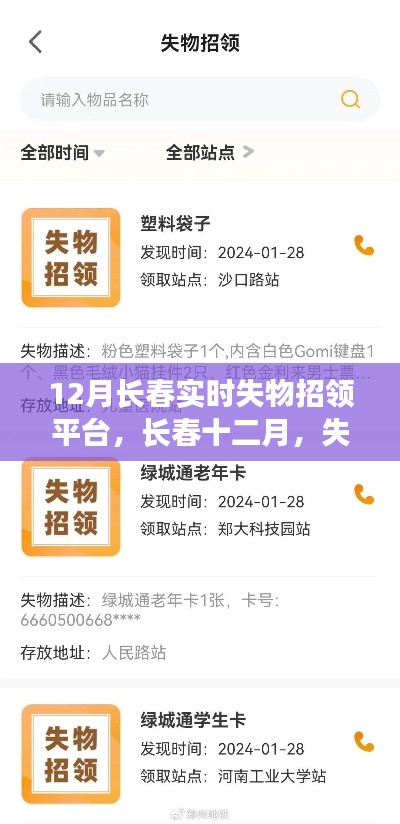 长春十二月失物招领平台,小温暖与友情的汇聚地