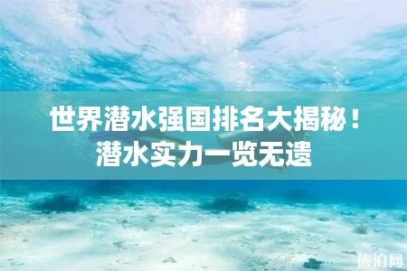 世界潜水强国排名大揭秘!潜水实力一览无遗