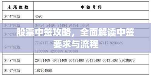 股票中签攻略，全面解读中签要求与流程